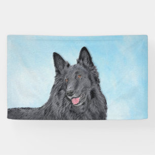 Banderoles Peinture belge Sheepdog - Cute Original Chien Art