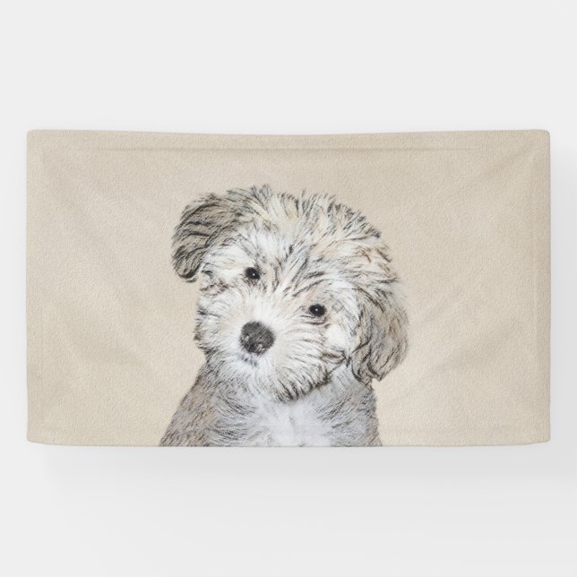 Banderoles Peinture de Chien Havanais - Cute Original Chien A (Horizontal)