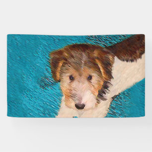Banderoles Peinture de chiot Terrier Fox - Art de chien origi