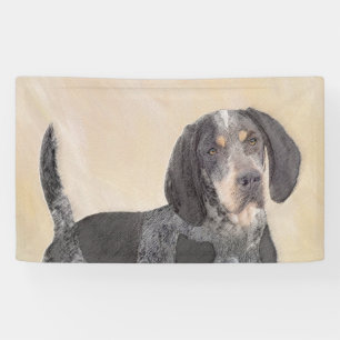Banderoles Peinture de linge bluetick - mignon chien original