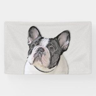 Banderoles Peinture française de Bulldog (Pied de broche) - A