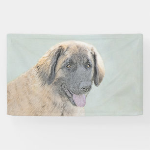 Banderoles Peinture Leonberger - Joli art original chien