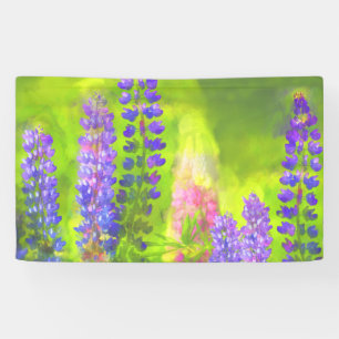 Banderoles Peinture Lupine - Art Fleur Original