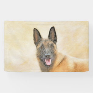 Banderoles Peinture Malinoise belge - Cute Original Chien Art