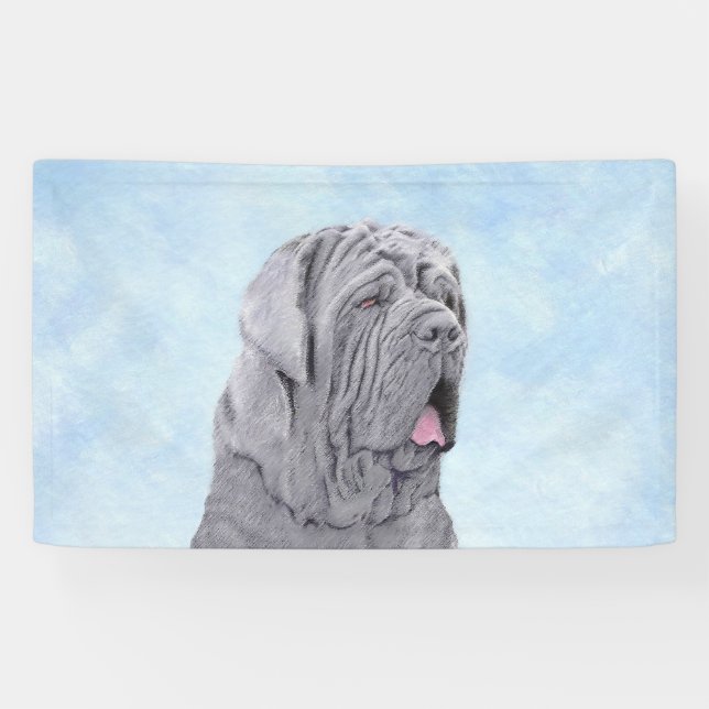 Banderoles Peinture Mastiff Neopolitan - Art Chien original (Horizontal)