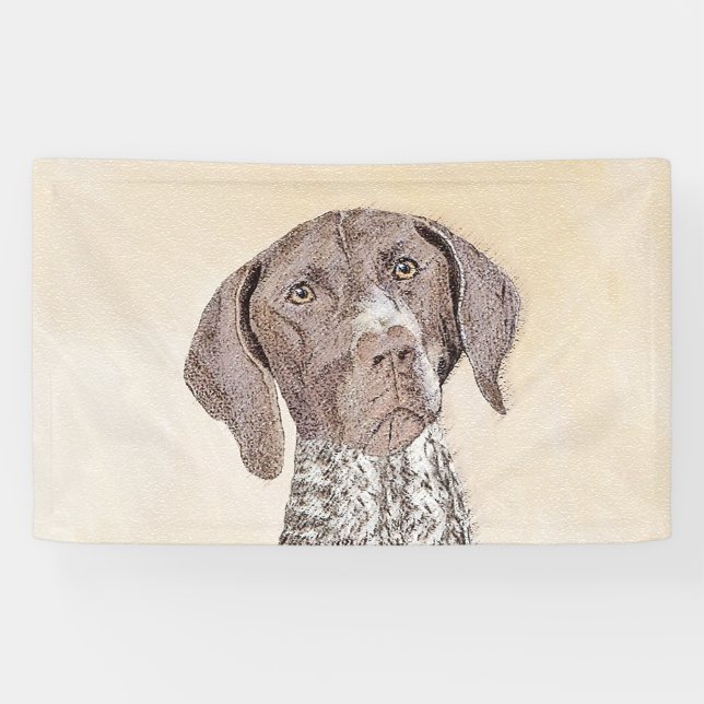 Banderoles Peinture pointeur germanique - Art original (Horizontal)