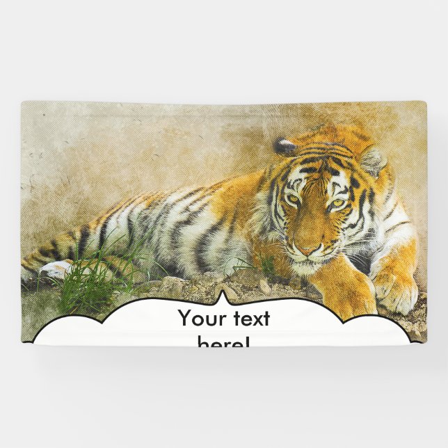 Banderoles Peinture sur tigre (Horizontal)