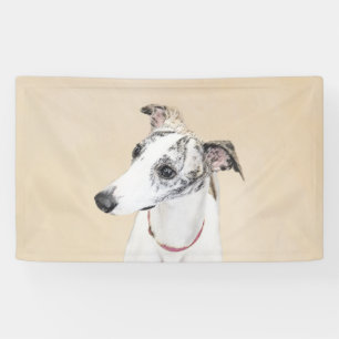 Banderoles Peinture Whippet - Jolie art original chien