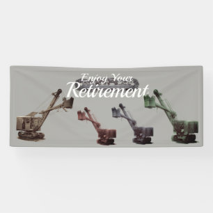 Banderoles Pelle fonctionnante à pelle rétro de retraite