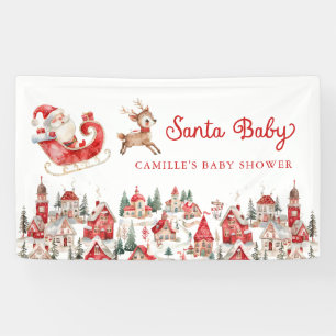 Banderoles Père Noël Baby Christmas Baby shower Party