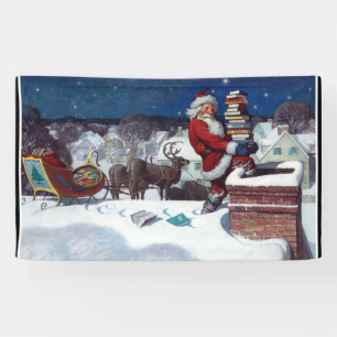 Banderoles Père Noël livre à Noël