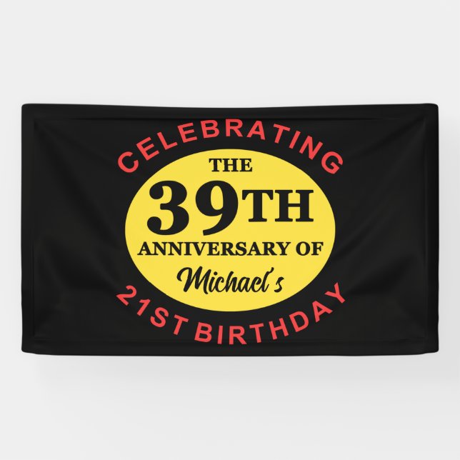 Banderoles Personnalisé 60e Humour d'anniversaire (Horizontal)