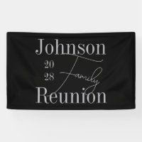 Personnalisé Moderne Famille Réunion Noir Silver G