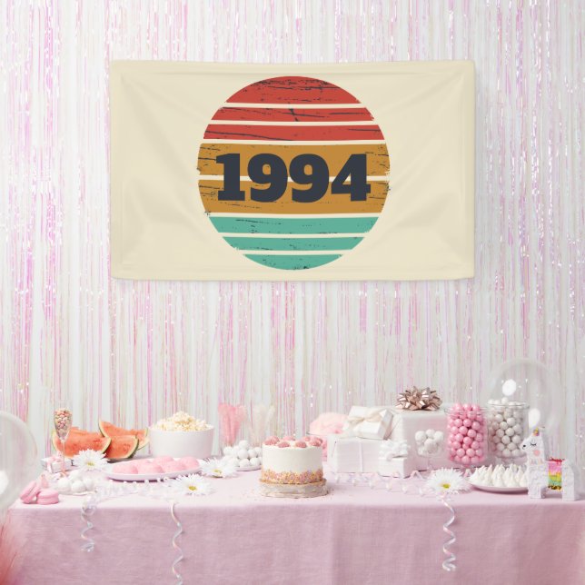 Banderoles Personnalisé Trente vintage 30e anniversaire (Fête)