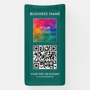 Banderoles Personnalisé Vertical Modern Outdoor QR Code Entre