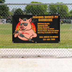 Banderoles Personnaliser Barbecue Smoker Mobile Business Bann