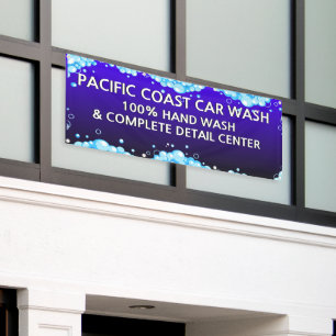 Banderoles Personnaliser Bubbly Blue Car Wash Business