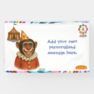 Banderoles Personnaliser : Chester le clown chimpanzé