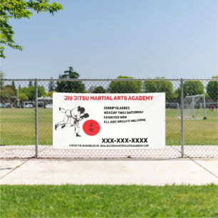 Banderoles Personnaliser Jiu Jitsu Martial Arts School Busine