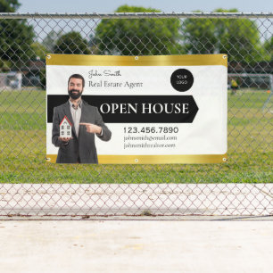 Banderoles Personnaliser l'agent immobilier Open House Détail