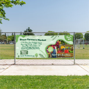 Banderoles Personnaliser les légumes bios du marché des agric