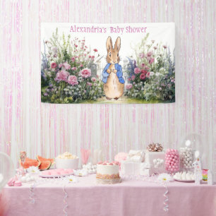 Banderoles Personnaliser Pierre le Baby shower lapin