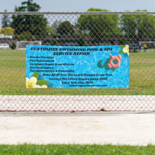 Banderoles Personnaliser Piscine Spa Entretien Réparation Ser
