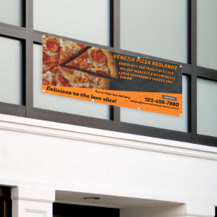 Banderoles Personnaliser Pizza Shop Pepperoni Fromage Publici