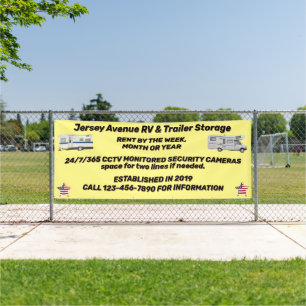 Banderoles Personnaliser Simple RV et Trailer Storage Busines