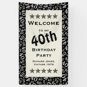 Banderoles Personnalisez : Accueil à ma quarantième fête