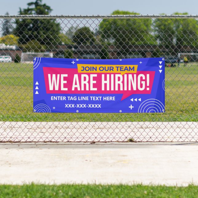 Banderoles Personnalisez Rejoignez Notre Équipe Que Nous Emba (En situation)