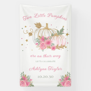Banderoles Petit Baby shower Citrouille Twin Girl