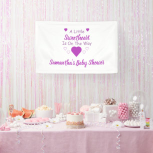 Banderoles Petit Baby shower de coeur