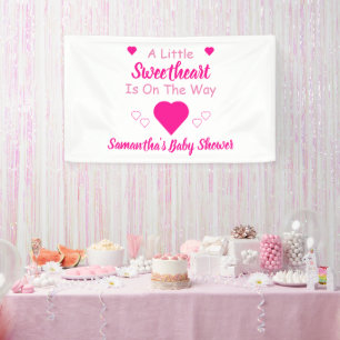 Banderoles Petit Baby shower de coeur