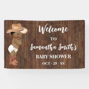 Banderoles Petit bébé cowboy occidental Bienvenue Baby Shower