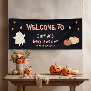 Banderoles Petit Boo Girl Halloween Baby shower Bienvenue