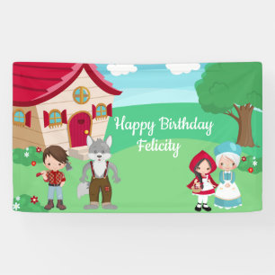 Banderoles Petit chaperon Rouge Filles de conte de Fairytale 