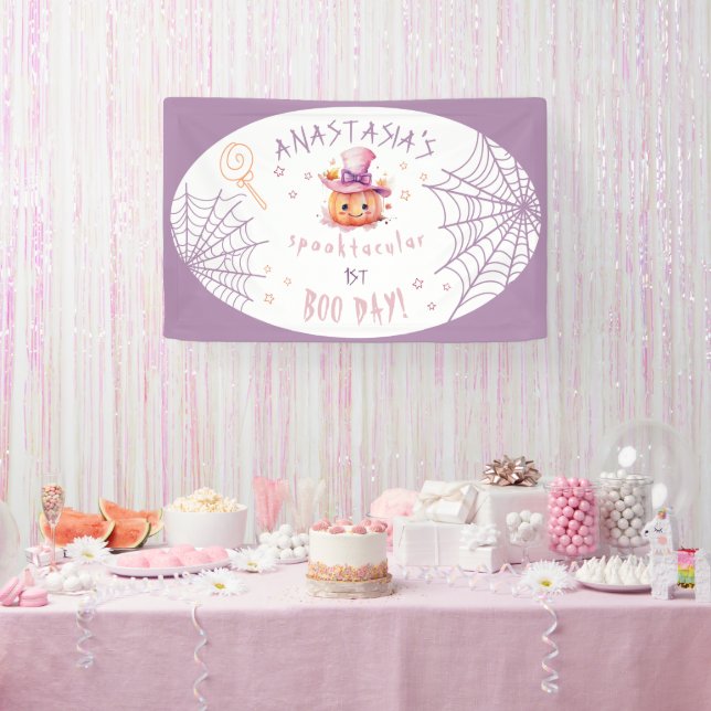 Banderoles Petit garçon presque dû Halloween Baby Girl Annive (Fête)