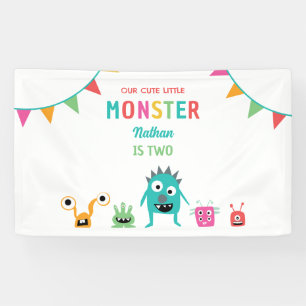 Banderoles Petit Monstre mignon Anniversaire Enfants Garçon c