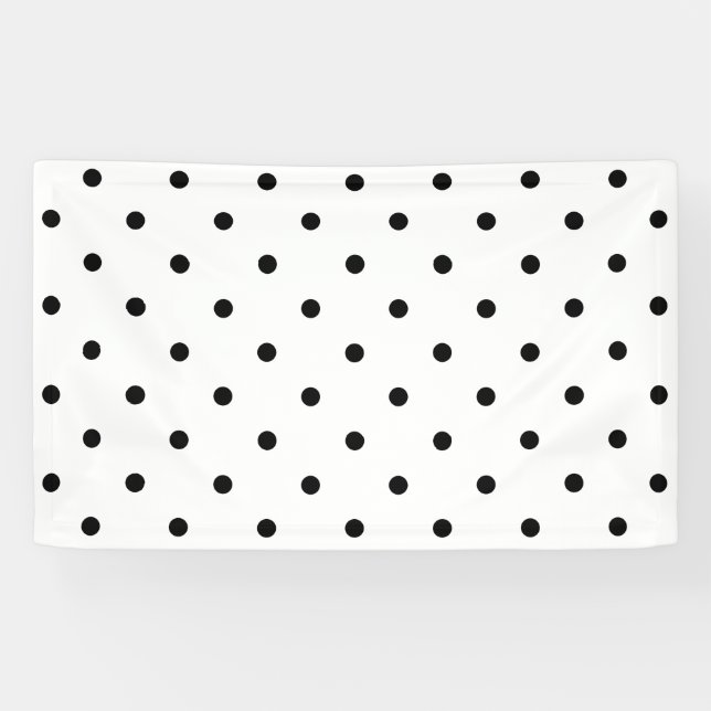 Banderoles Petit motif de pois : Noir et blanc (Horizontal)