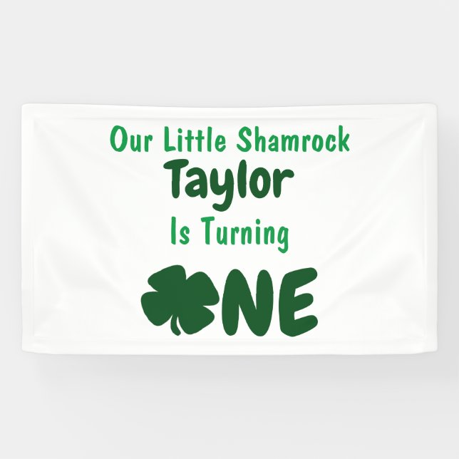 Banderoles Petit Shamrock 1er anniversaire (Horizontal)