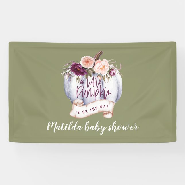 Banderoles Petite cascade citrouille baby shower de chute (Horizontal)