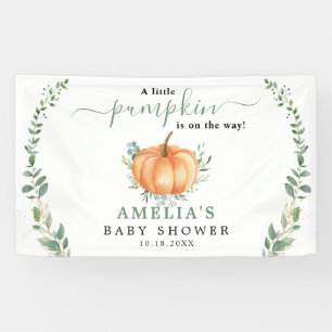 Banderoles Petite citrouille automne verdure or Baby Shower
