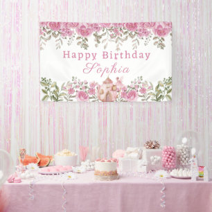 Banderoles Petite Fée Et Théière Anniversaire