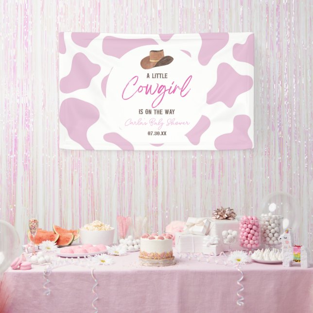 Banderoles Petite fille vaches Rodéo Rodéo Baby shower occide (Fête)
