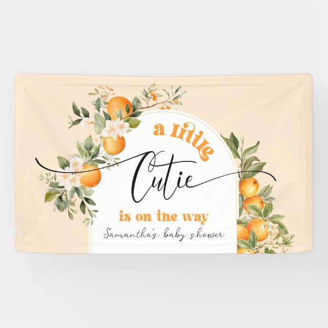 Banderoles Petite mignonne sur le chemin du baby shower d'agr (Horizontal)