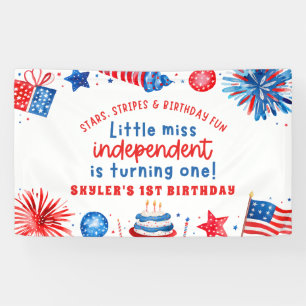 Banderoles Petite Miss Indépendante 4 juillet 1er Anniversair