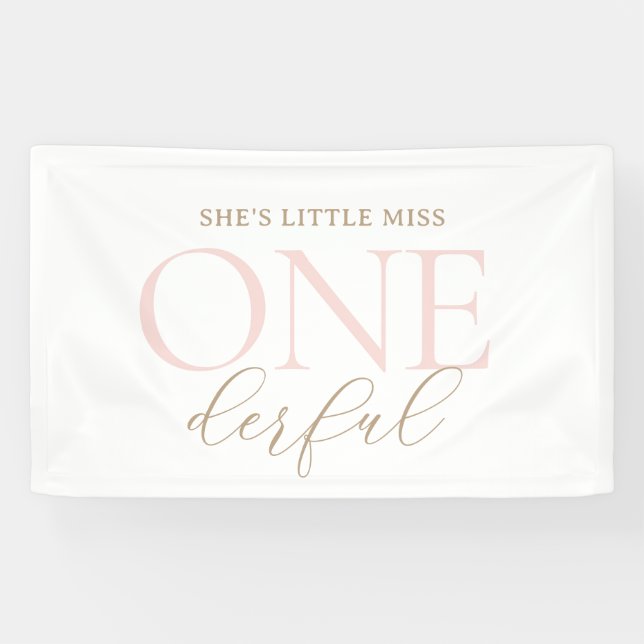 Banderoles Petite Miss Onederday (Horizontal)