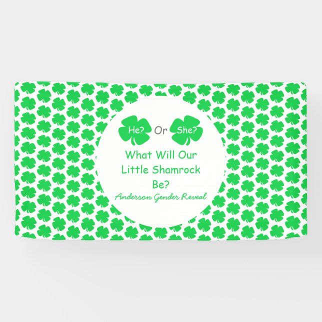 Banderoles Petite révélation Shamrock sur le genre (Horizontal)