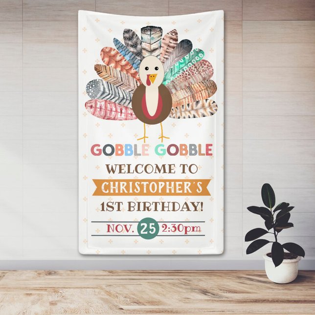 Banderoles Petite Turquie Thanksgiving N'importe quel âge fêt (Créateur téléchargé)